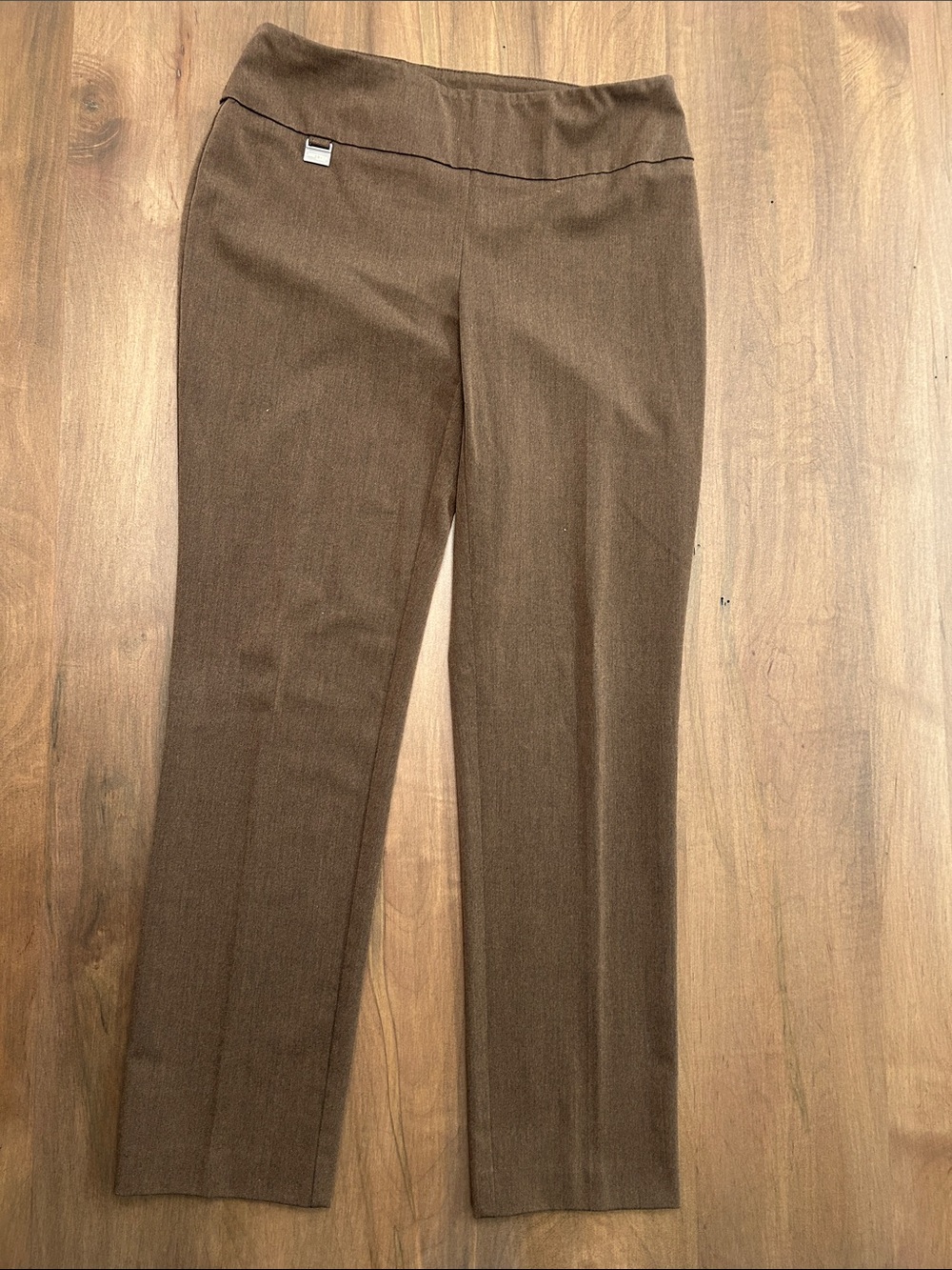 LISETTE Brown Straight-Leg Dress Trousers